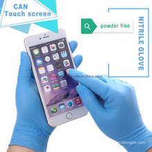 Touch Screen Blue Nitrile Gloves